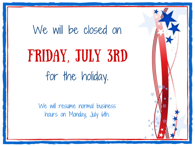 Closed-July-3rd