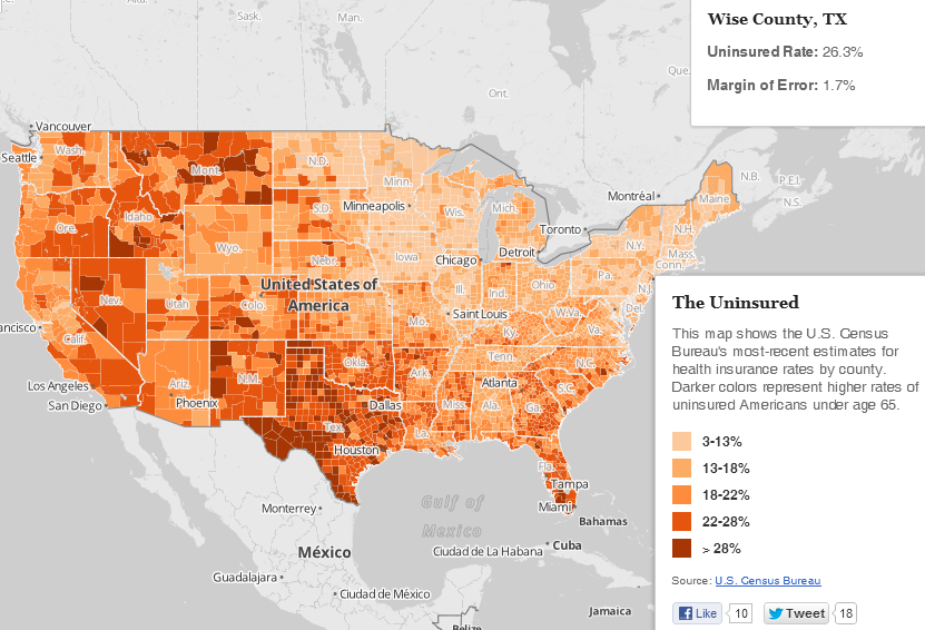 Interactive Health Insurance Map » BagOfNothing.com